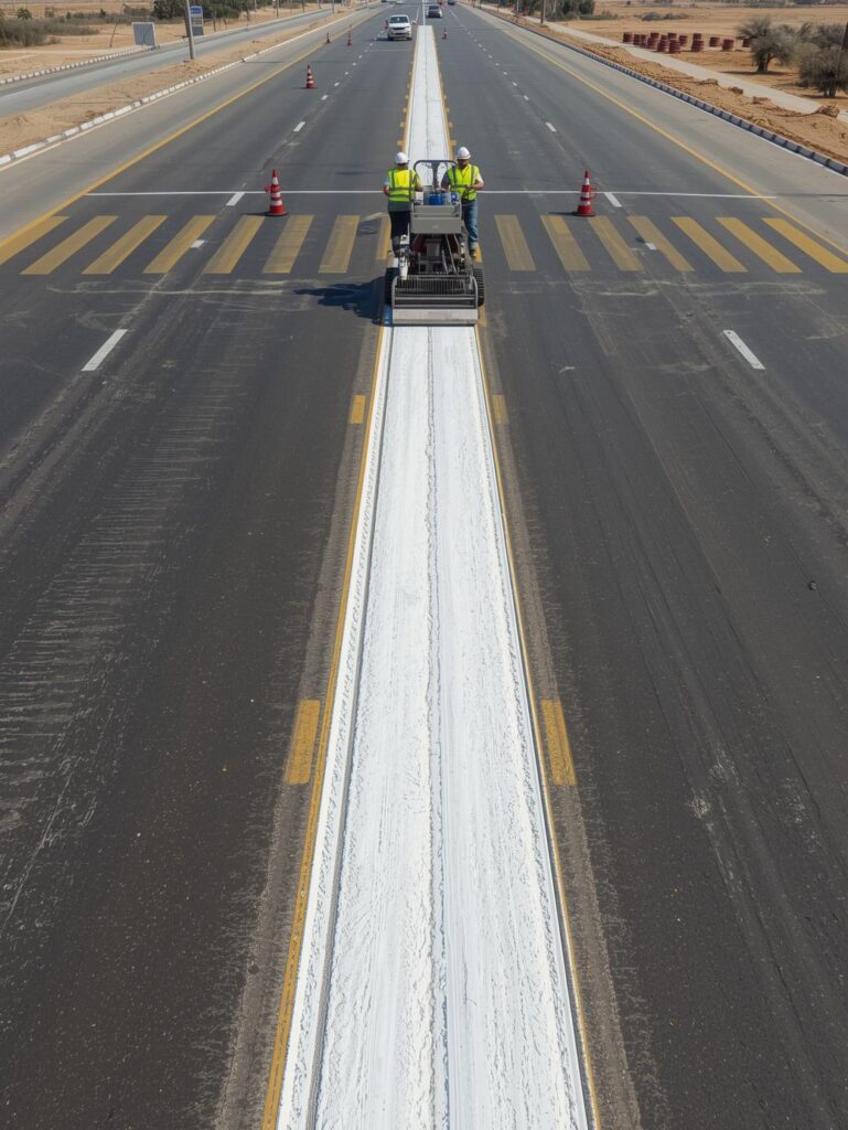 road markings in uae